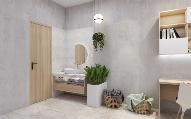 Thiết kế tủ Lavabo gỗ phòng tắm
